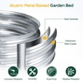 thumbnail image 5 of Aoodor Galvanized Raised Garden Bed Kit, 5.3x2.6x1.4 Ft, Oval Planter Box for Vegetables, Flowers, and Herbs, Outdoor Use, Silver, 5 of 9