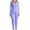 Purple, variant on Spring Yoga Jumpsuits for Women,One Piece Ribbed Workout Rompers, Elastic Knit Romper for Women with Thumb Hole,Casual Solid Square Neck Long Sleeve Exercise Bodysuits for Women