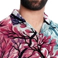 thumbnail image 5 of Tree Men's Casual Printed Button Down Short Sleeve Poplin Hawaiian Beach Shirt with Spread Collar Tops, 5 of 6