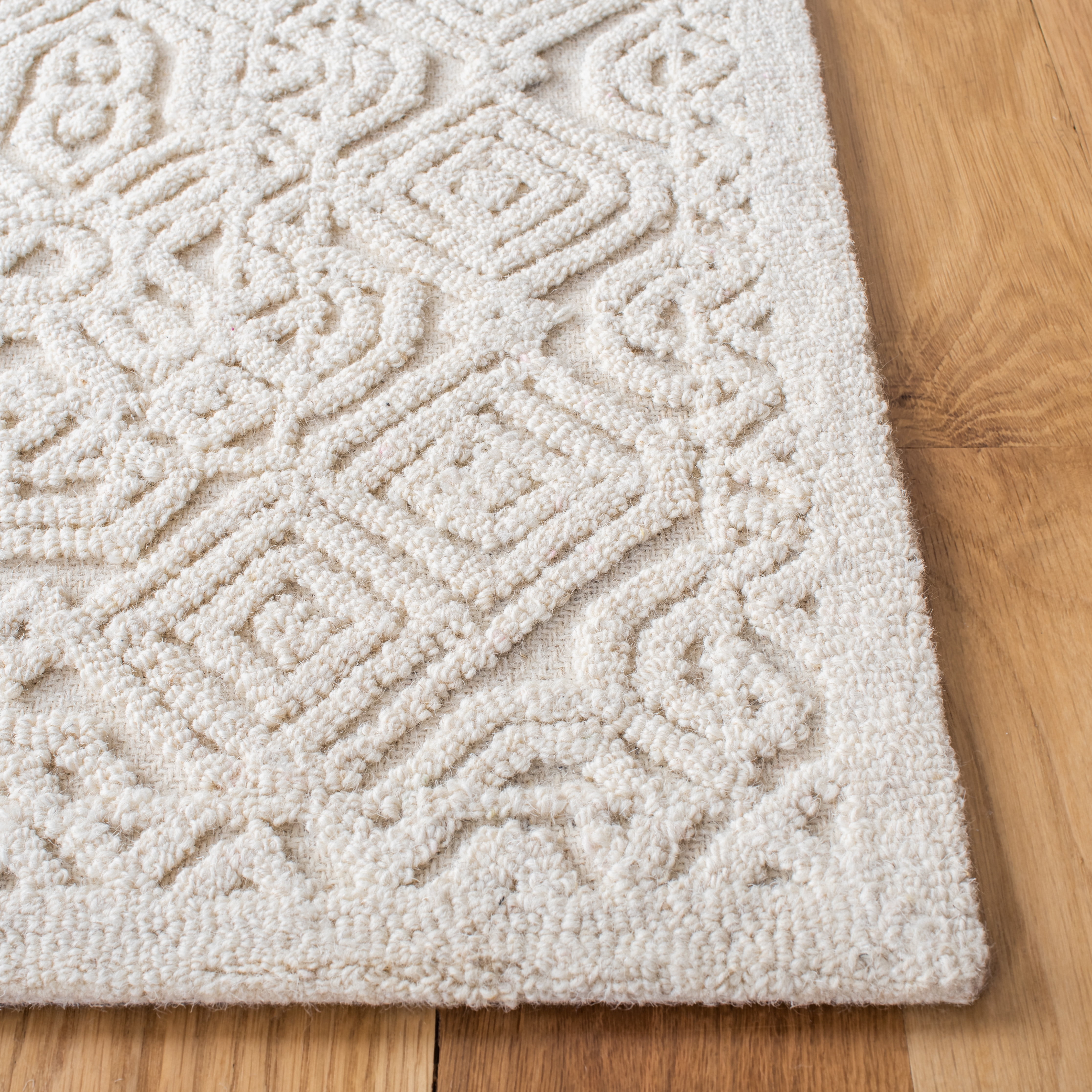 SAFAVIEH Textural Dinah Geometric Area Rug, Ivory, 9' x 12'