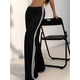 thumbnail image 4 of Pantalones Deportivos Holgados de Pierna para Mujer, Tiro Bajo, Estilo Y2K, con Cordón Ajustable Negro L, 4 of 10