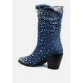 thumbnail image 3 of Savant Diamante  Rhinestones Denim Boots, 3 of 9