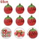 thumbnail image 1 of 6Pcs Christmas Tree Electroplating Painted Strawberry Pendant Kid Gift Xmas Decor 3.2inch, 1 of 9