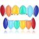 thumbnail image 1 of Rainbow Grills 14K chapado en oro Hiphop Colorful Rainbow Vampire Teeth Grills + Extra 2 Molding Bars SILVER Jormftte LRWJ454-2, 1 of 5