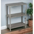 thumbnail image 4 of 3-Tier Open Shelving Unit, Easy Assembly Storage Shelf, Greyish Taupe Finish, 4 of 6