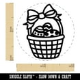 thumbnail image 2 of Easter Basket with Eggs Self-Inking Rubber Stamp Ink Stamper - Yellow Ink - Mini 1/2 Inch, 2 of 7