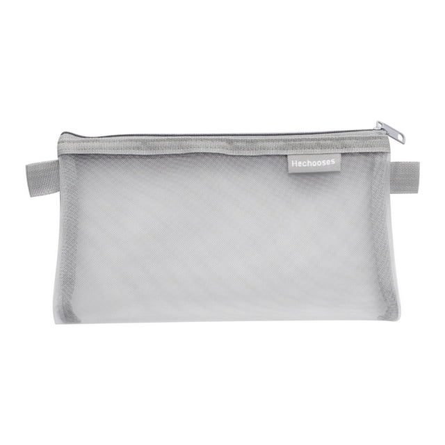 Boovnll Pencil Pouch, Portable Large Capacity Transparent Mesh Cosmetics Bag, Pencil Bag with Zipper for Home, Office Supplies, Pencil Case (with Sharpener)