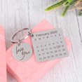 thumbnail image 4 of Date Calendar Keyring Stainless Steel Couple Keychain Key Ring Wedding Aniversary Memory Gift, 4 of 8