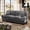 Gray, variant on Fort Mok 87" Corduroy Couch with Washable Cover, Deep Seat Sofa with 2 Pillows for Living Room, Modern Sailboat-Shaped Armrest Loveseat for Small Space Apartment - Gray
