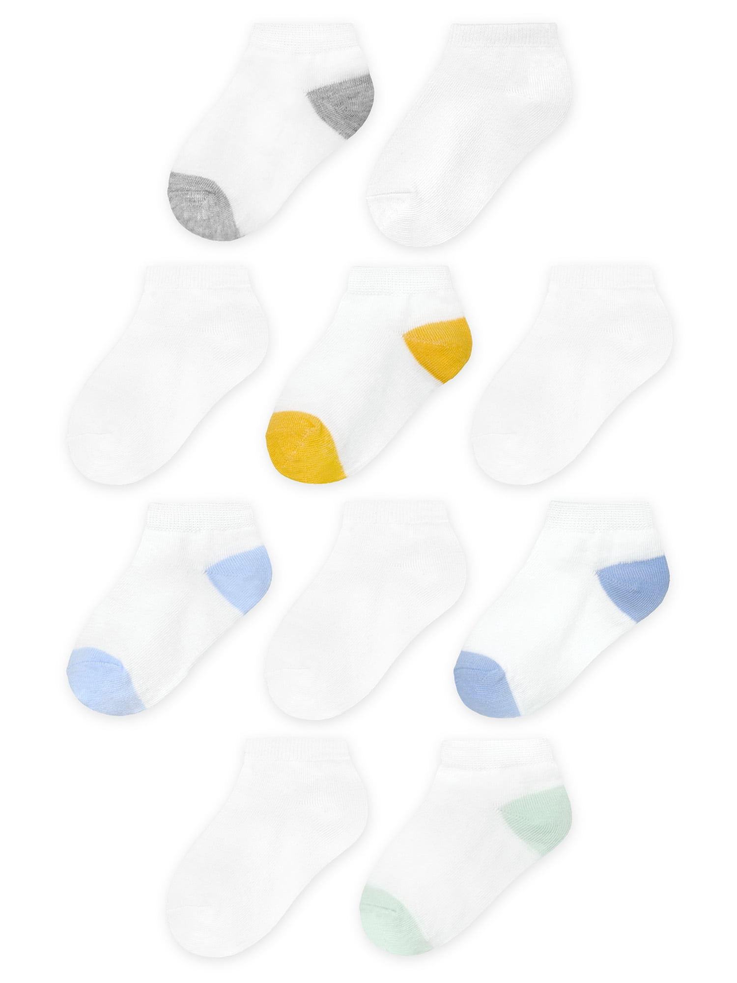 Wonder Nation Baby Low Cut Socks, 10 Pack, 0M- 5T