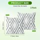 thumbnail image 3 of Uxcell Funda de Cojín Decorativa Impermeable para Exterior de 2 Piezas, 17x17 Pulgadas, Lino Boho Geométrico [Raya Gris Blanca], 3 of 7