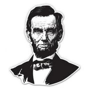 Abraham Lincoln - 3" Vinyl Sticker - For Car Laptop I-Pad Phone Helmet Hard Hat - Waterproof Decal