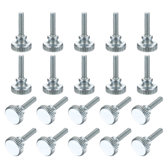 Uxcell M3 x 12mm Knurled Thumb Screws, 20Pcs Metric Knurled Head Bolts Thumb Screw with Shoulder Grip Knobs Fasteners Tighten Thread Fasteners for TV Monitor Mount