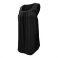 thumbnail image 6 of Pxiakgy Summer Tank Tops for Women Loose Fit Pleated Square Neck Sleeveless Tops Curved Hem Flowy Womens Summer Tops Square Neck Loose Short Sleeve Beach Vacation Outfits Sleeveless Blouses Black 3Xl, 6 of 8