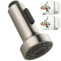 Pull Down Faucet Replacement Head, 2 Functions Kitchen Faucet Sprayer Head, G 1/2 Pull Out Spray Head for Kitchen Faucet, Brushed Nickel Kitchen Sink Faucet Head
