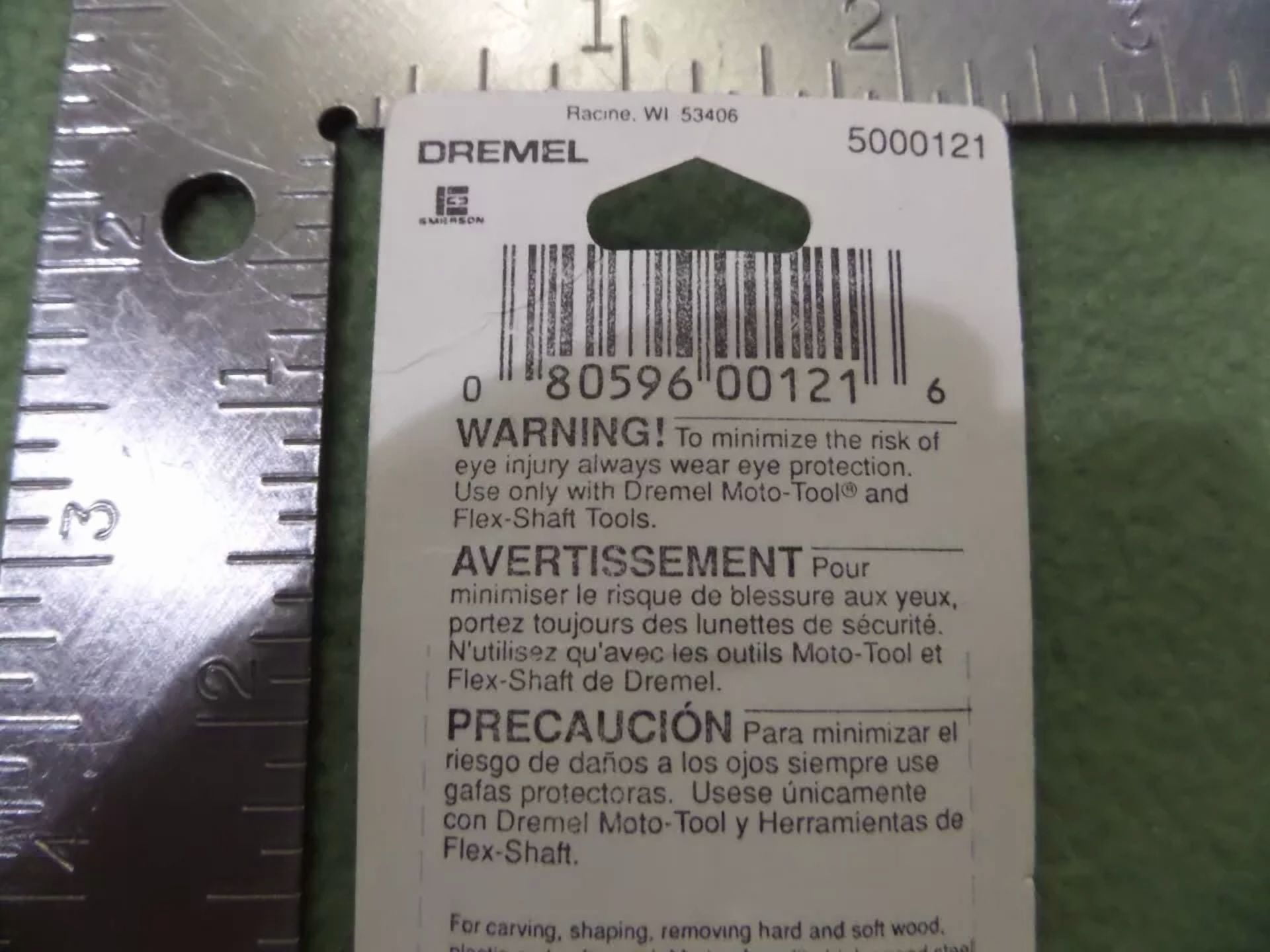 CIRCLE- Lot Of 2 Dremel 121 High Speed Steel Cutter Teardrop 1/4", 1/8" Shank Bits