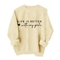 thumbnail image 2 of Ounisa Love Heart Graphic Sweatshirt for Women Floral Printed Vintage Long Sleeves Shirt Crewneck Hoodie Loose Pullovers Tops, 2 of 6