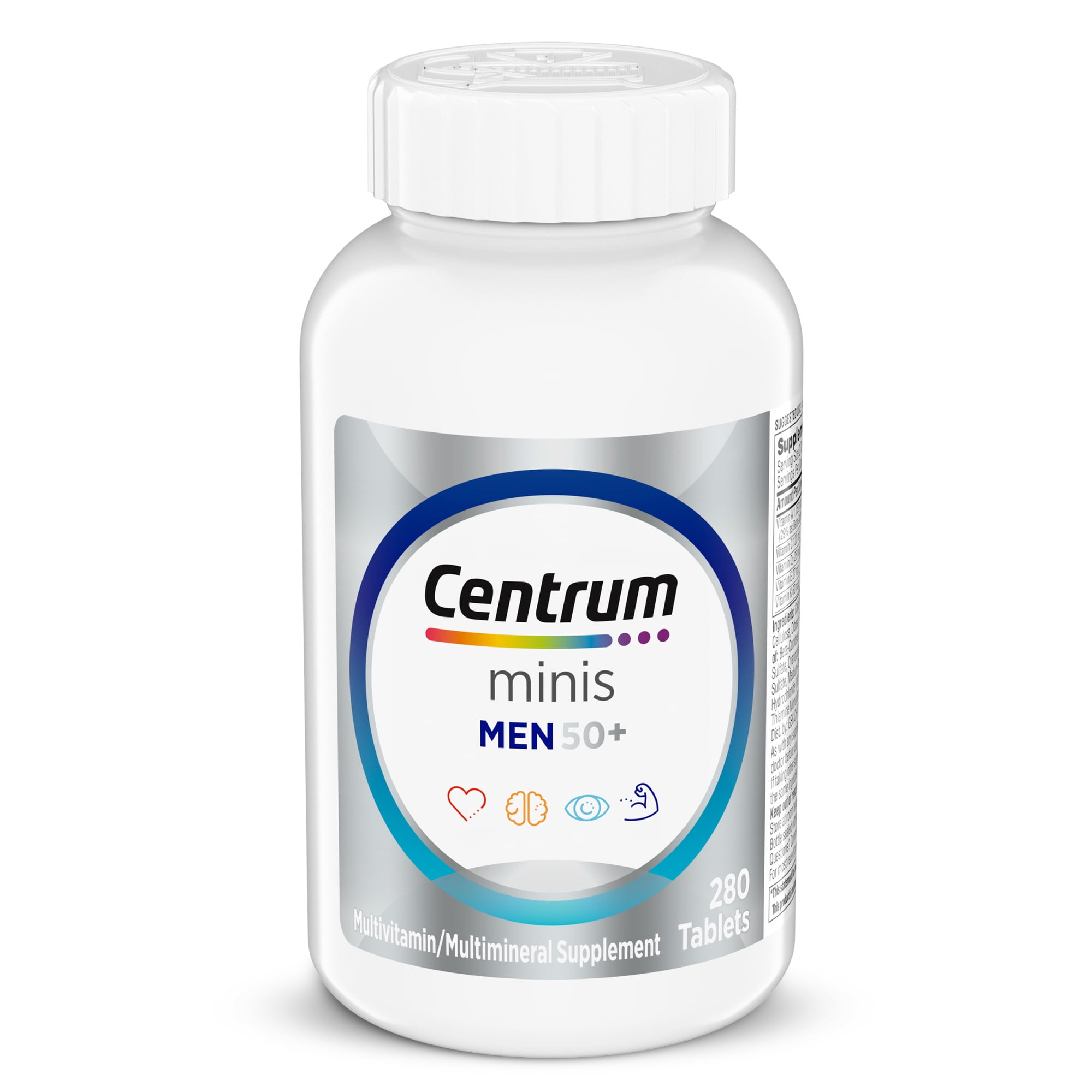 (2 pack) Centrum Minis Silver Mens 50 Plus Multivitamin, Supports Memory and Cognition, 280 Count
