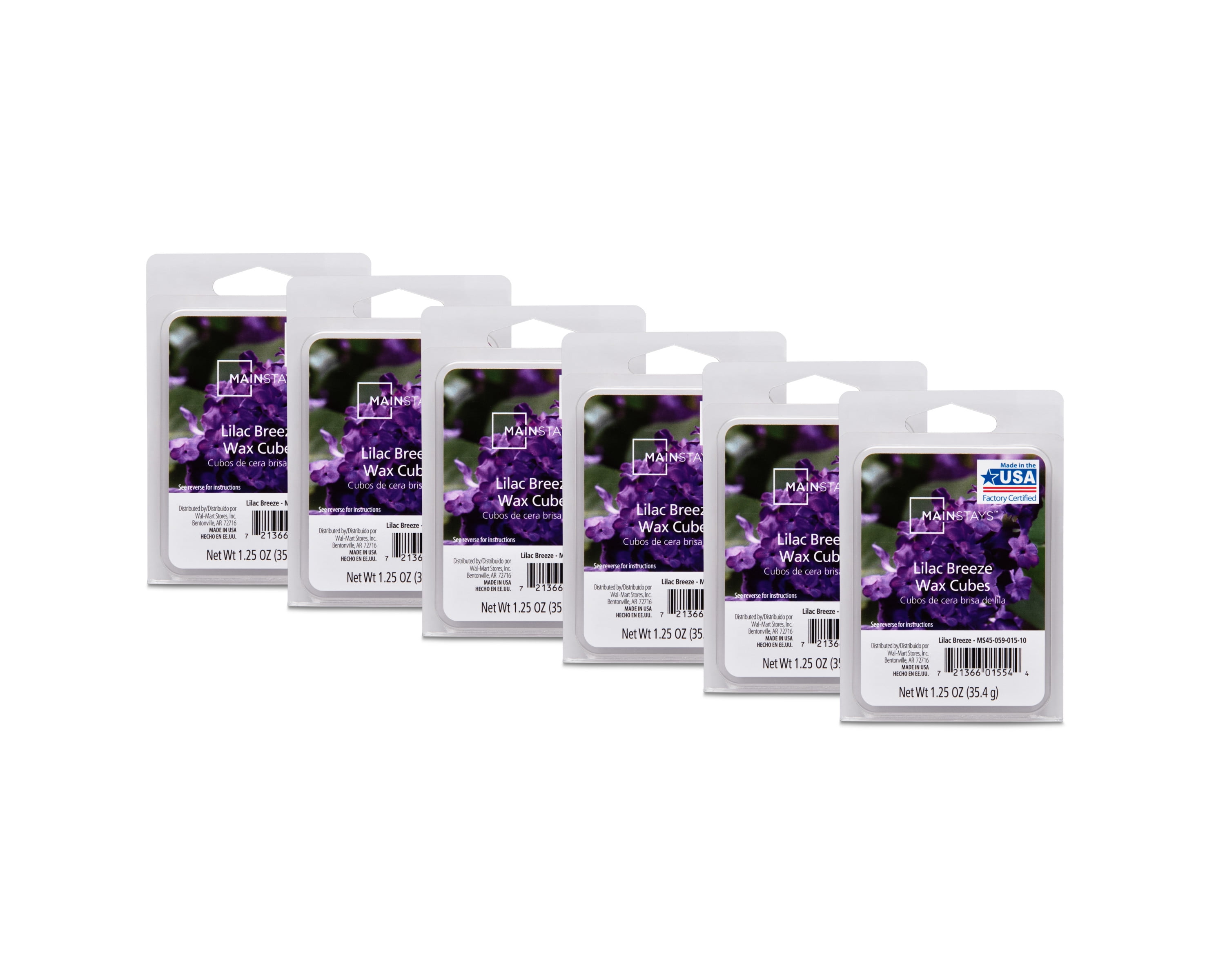 MAINSTAYS Scented WAX CUBES LILAC BREEZE 2 Packs