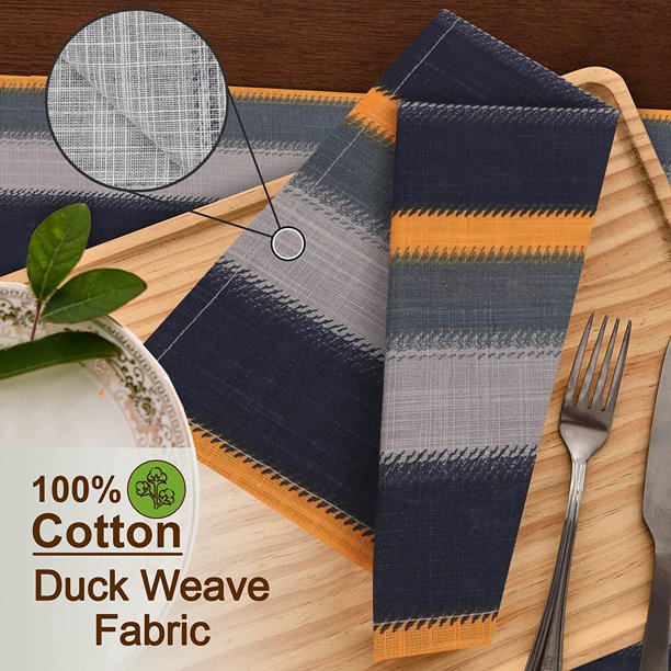 Ruvanti Cloth Napkins Set of 12, 18x18 Inches Napkins Cloth Washable, Soft, Durable, Absorbent, Cotton Blend. Table Dinner Napkins Cloth for Hotel