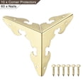 thumbnail image 3 of 30x30x30mm Metal Box Corner Protectors Electroplated Gold Tone 10 Pack, 3 of 5