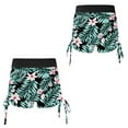 thumbnail image 6 of renvena Girls Beach Shorts Quick Drying Swimwear Bottoms Side Drawstring Swim Trunks Size 6-16 A Black 12, 6 of 7