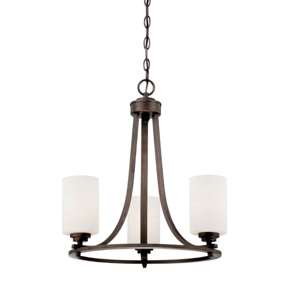7253-RBZ Millennium Lighting Bristo - 3 Light Chandelier-21.5 Inches Tall and 19.5 Inches Wide-Rubbed Bronze Finish    -Traditional Installation