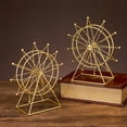 thumbnail image 3 of Ferris Wheel Ornament Creative Metal Art Figurines Home Desk Decor Gift, 3 of 14
