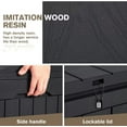 thumbnail image 3 of VividVibes 31 Gallon Resin Deck Box Waterproof Indoor Outdoor Storage Boxes for Patio Furniture Cushions and Garden Tools (Black), 3 of 17
