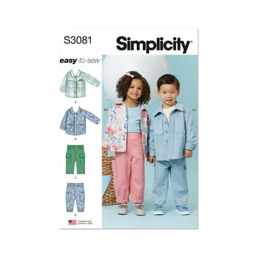 Simplicity Sewing Pattern 3081 - Toddlers' Jackets and Pants, Size: A (1/2-4)