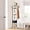 Brown and Black, variant on Coat Rack Freestanding, Round Coat Rack with 3 Wooden Shelves and 1 Fabric Basket, Metal Clothes Tree with 5 Hooks, Coat Hanger Stand for Clothes, Hats, Bags, Rustic Brown