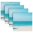 thumbnail image 3 of Iauyy Satin Napkins Set of 1- Tropical Beach View DIY Printing Decoration Cloth Napkin- Easy Care for Home/Party, 3 of 8