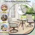 thumbnail image 4 of MOONORAH Outdoor Chair Cushions, 44"L x 21.5"W Patio Seat Cushions Outdoor Chair Pads with Ties, Waterproof Outdoor Chair Cushion Garden Sofa Couch Chair Pads, Sofe Comfortable, Grey, 4 of 9
