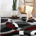 thumbnail image 6 of World Rug Gallery Geometric Circles Red 6'6" x 9' Area Rug, 6 of 7