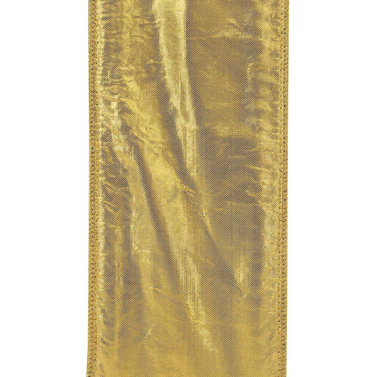 Reliant Ribbon - 94442W-690-10D, Ribbon, Navy/gold, 4 Inch, 5 Yards