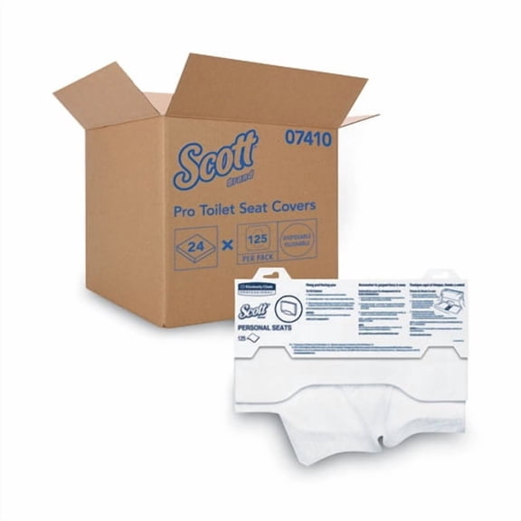 Personal Seats Sanitary Toilet Seat Covers, 15 X 18, White, 125/pack, 24 Packs/carton | Bundle of 2