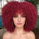 thumbnail image 1 of Peluca de mujer de pelo corto y rizado, africana, pequeña, rizada, europea y americana, peluca de cabeza explosiva, pelucas de malla rosa, tocado de fibra química, 1 of 6