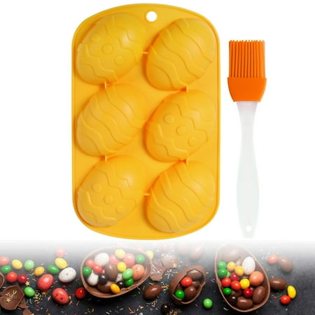 

PhoneSoap New Pattern Easter Silicone Eggs Baking Moulds Chocolate Cake Candy Ice Cubes Molds Decor Yellow