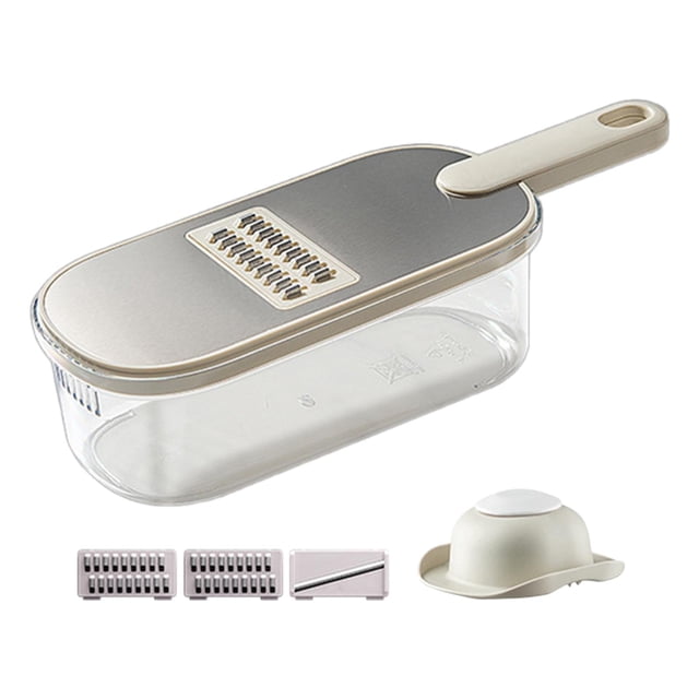 Rebanador picador, rebanador de alimentos, rebanador de queso, contenedor de almacenamiento, rebanador en , rebanador de verduras para ensalada con 3 cuchillas