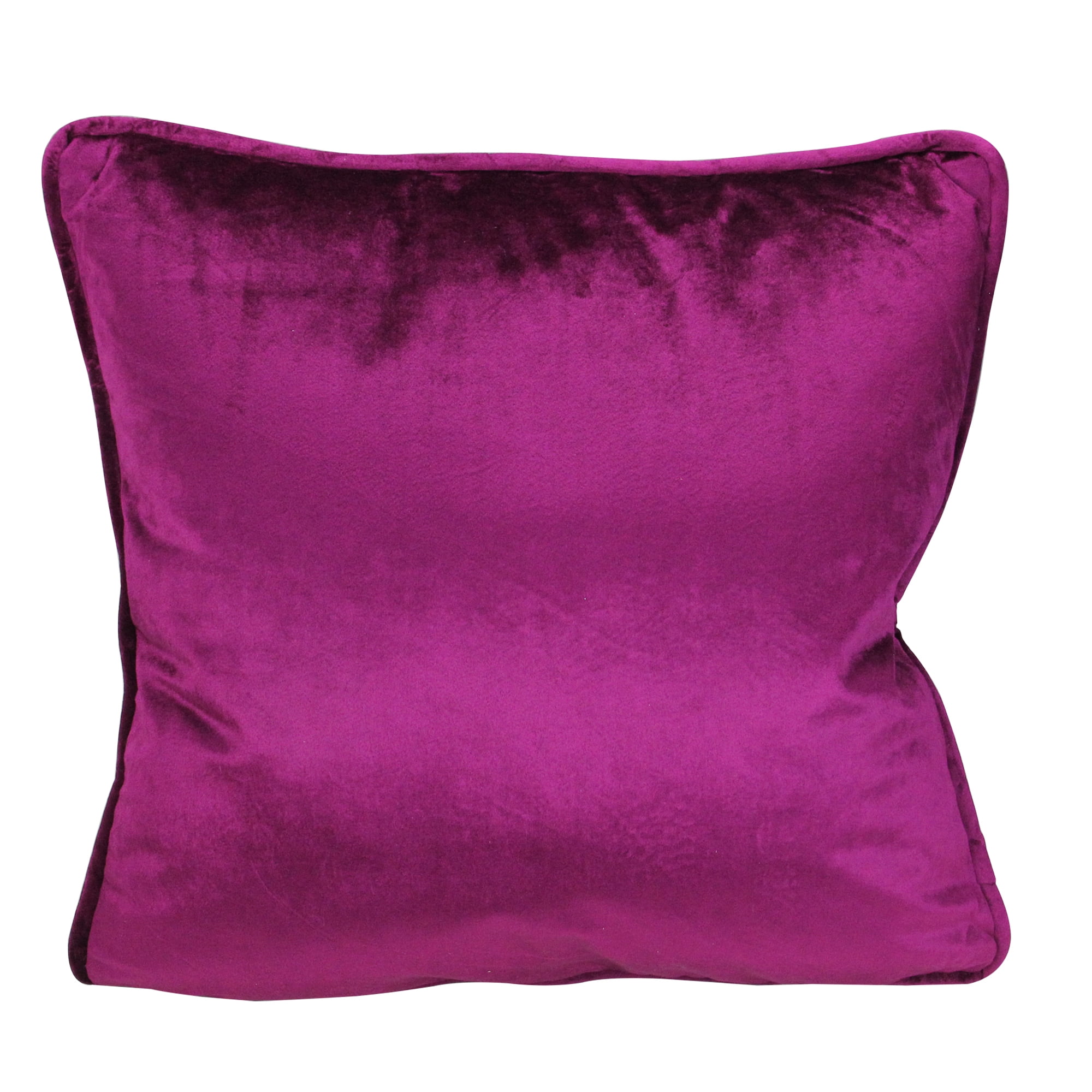 Northlight 17" Square Solid Plush Indoor Throw Pillow Purple