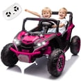 thumbnail image 5 of Xuanlur 24V 7AH 2 Seater Ride on Toys for Big Kids w/ 20" Large Seat, Remote Control, Bluetooth, 2X200W Powerful Motors, MP3, Lights, Power Car Wheels for Boys Girls, Pink, 5 of 7
