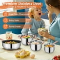 thumbnail image 3 of Coliware Rose Gold Pots and Pans Set, 5Pcs Stainless Steel Cookware Sets with Stock Pots Saucepans Frying Pans, Non-Stick Commercial Cooking Set Compatible with All Stovetops, Dishwasher Safe, 3 of 9