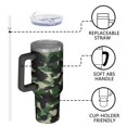 thumbnail image 6 of Camouflage 40oz Tumbler– Stainless Steel Insulated Tumbler with Handle and Straw, Large Capacity Travel Cup for Hot & Cold Drinks, 6 of 6