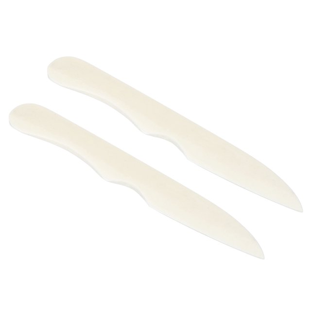Unique Bargains Outil de Pliage de Papier, 2 Pcs Outil de Pliage de Forme Arc, Blanc-3
