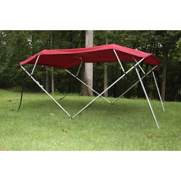 Vortex Burgundy Pontoon/Deck Boat 4 Bow Bimini Top Complete Kit