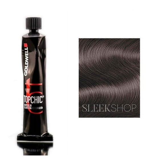 Goldwell Topchic Professional Hair Color (2.1 oz. tube), 5VA, Fascinating Violet Ash, Pack of 1 w/ Sleek Teasing Comb