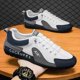 thumbnail image 3 of Zapatillas deportivas De malla para hombre, zapatos informales transpirables, Tenis planos blancos De lujo para exteriores, Primavera, 3 of 5