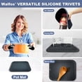thumbnail image 3 of Salvamanteles de silicona Walfos 446°F resistentes al calor para ollas calientes, 4 unidades, 3 of 8