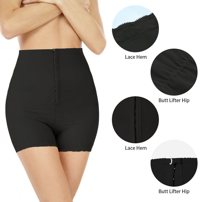 Postpartum Belly Wrap Girdle Corset C-Section Recovery Belt Black Shapewear  for Postpartum Compression (L) 