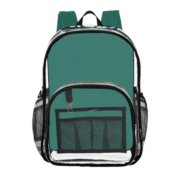 ALAZA Clear Backpack Dark Green PVC Transparent BookBag
